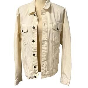 Hudson North Cream Denim Jacket Size L
